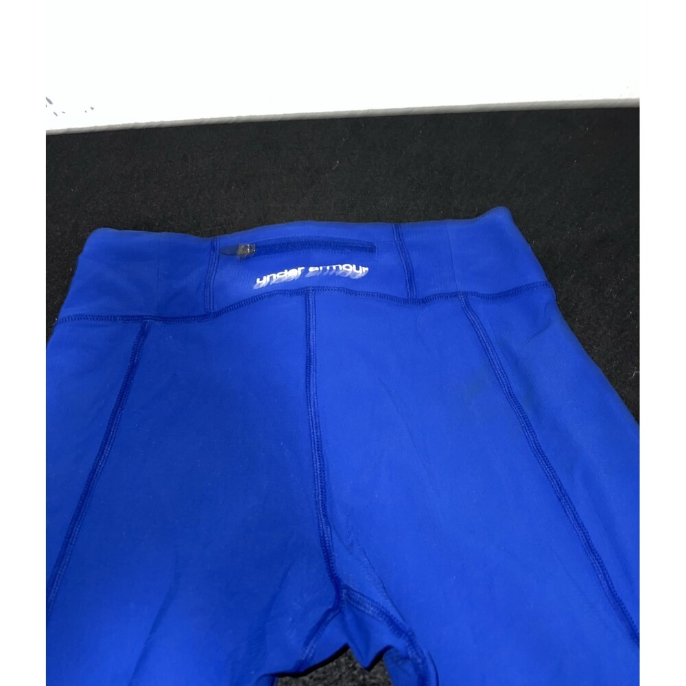 Under Armour Size XS Short Compression Cropped Side Pocket Athletic Pants Blue
